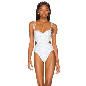 NWT Tularosa Luna One Piece in Blue Toile Size S